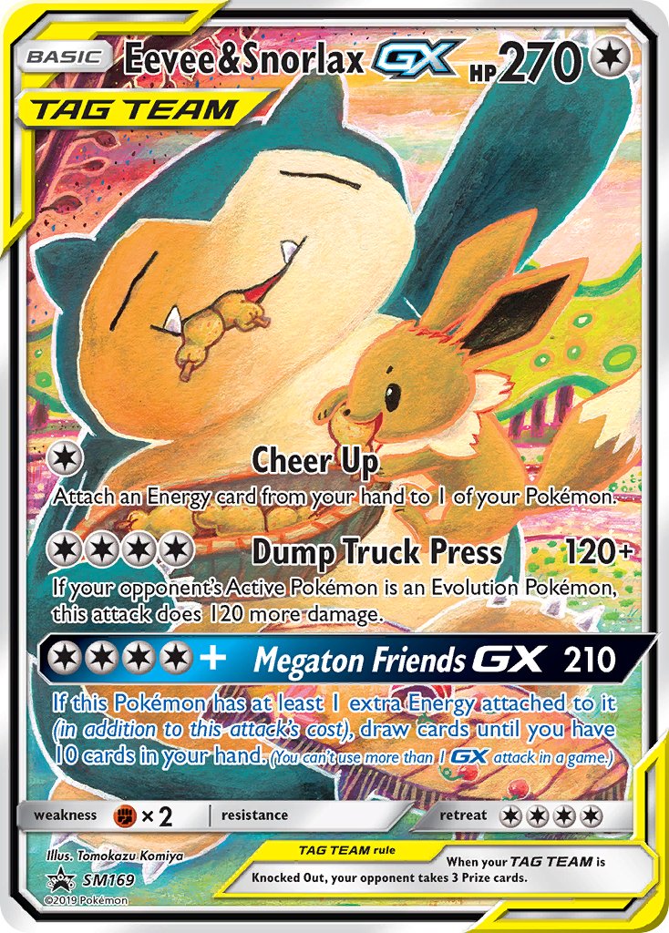 pokemon cards snorlax gx & Eevee Tag Team SM169 Extended Art Terrible Slabs (You cant use more than 1 GX attack in a game.) Opening a Pokmon Snorlax GX