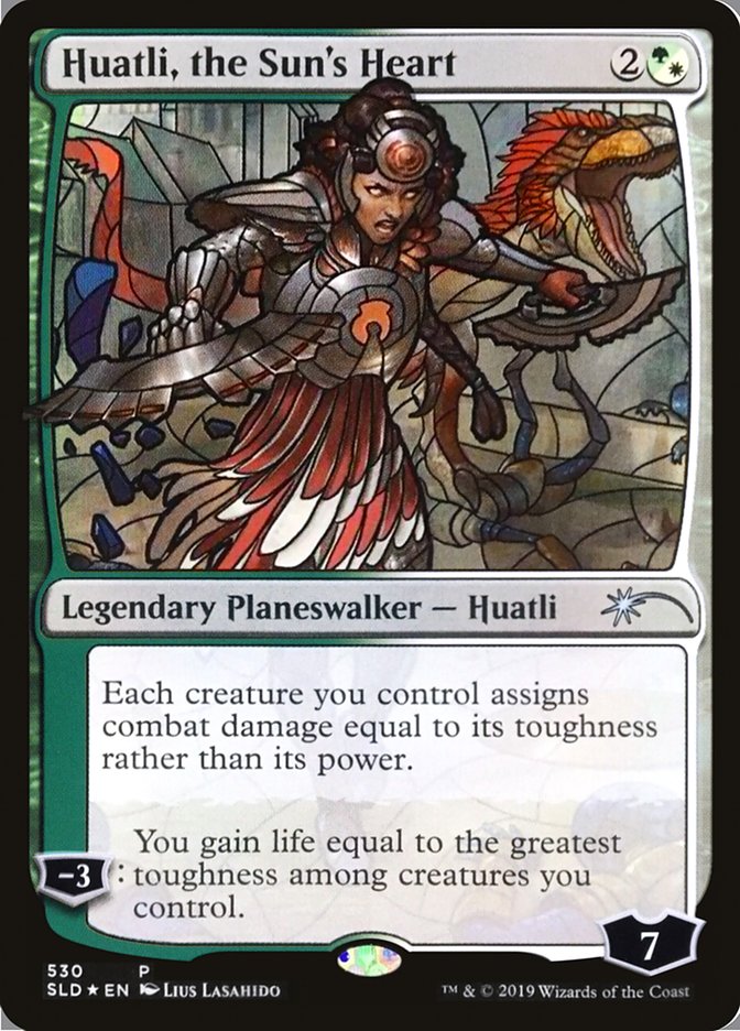 Huatli, the Sun's Heart (Stained Glass) [Secret Lair Drop Promos]