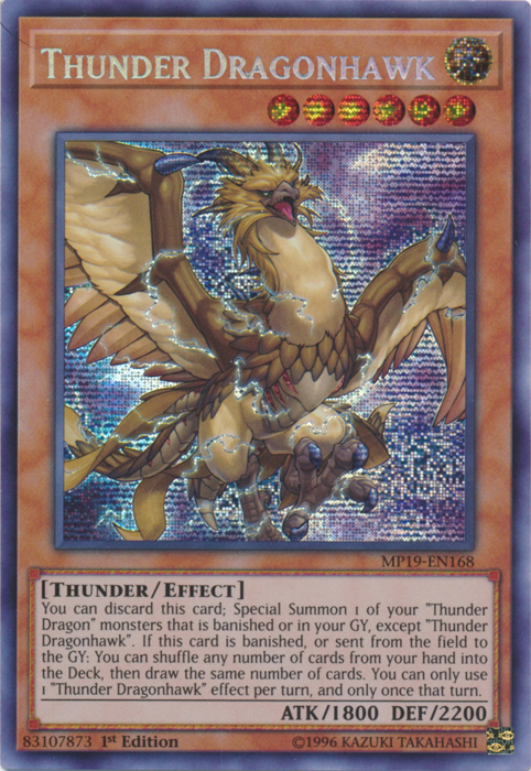 Thunder Dragonhawk [MP19-EN168] Prismatic Secret Rare