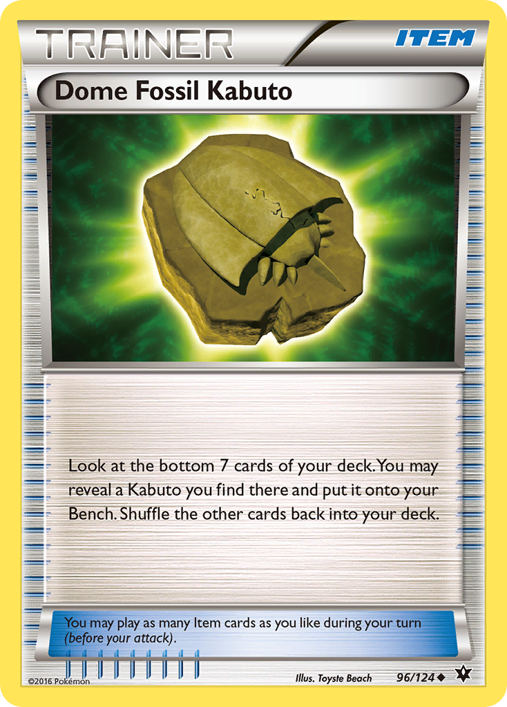 Dome Fossil Kabuto (96/124) [XY: Fates Collide]