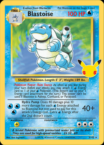 Graded: Blastoise (2/102) [Celebrations: 25th Anniversary - Classic Collection]